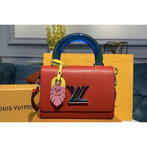 Louis Vuitton M50282 TWIST MM Bags Red Epi Leather Louis Vuitton M50282 TWIST MM Bags Red Epi Leather