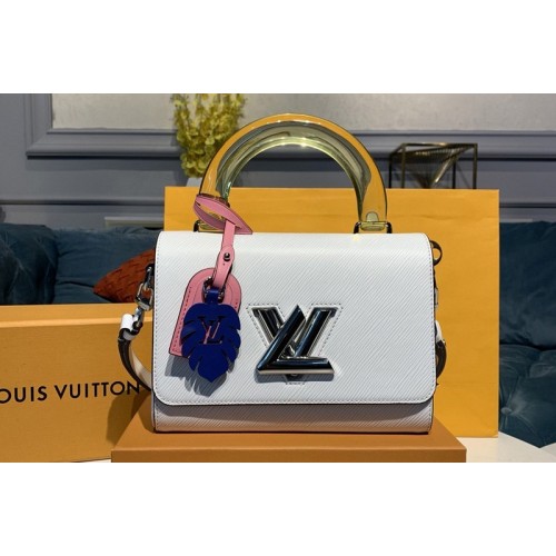 Louis Vuitton M50282 TWIST MM Bags White Epi Leather