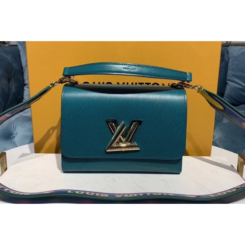 Louis Vuitton M50282 Twist MM handbags Blue Epi Leather