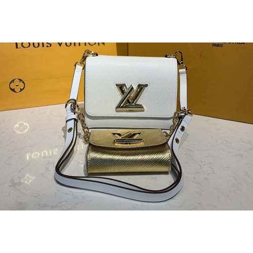 Louis Vuitton M50332 Twist PM chain bag in White Gold Epi leather