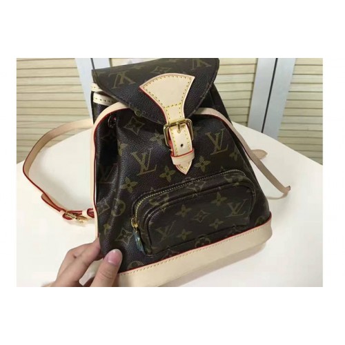 Louis Vuitton M51137 Montsouris PM Backpack in Monogram Canvas