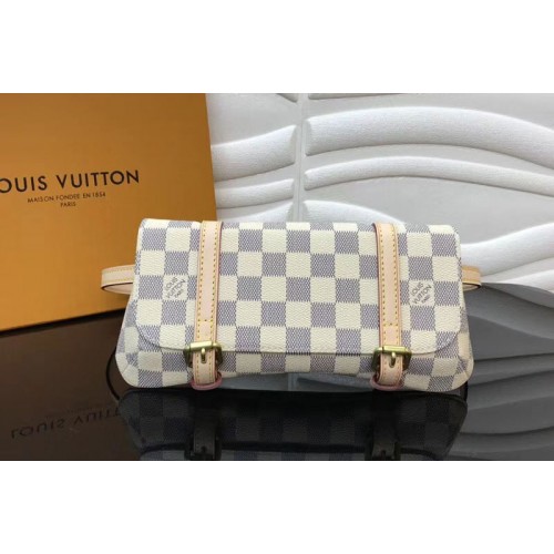 Louis Vuitton M51159 Pochette Marelle Bum Bag in Damier Azur Canvas Louis Vuitton M51159 Pochette Marelle Bum Bag in Damier Azur Canvas