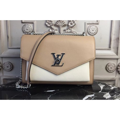 Louis Vuitton M51424 Mylockme BB Lockme Bags in White Pink Calf Leather Louis Vuitton M51424 Mylockme BB Lockme Bags in White Pink Calf Leather