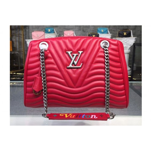 Louis Vuitton M51497 New Wave Chain Tote Bags in Red Smooth calf leather