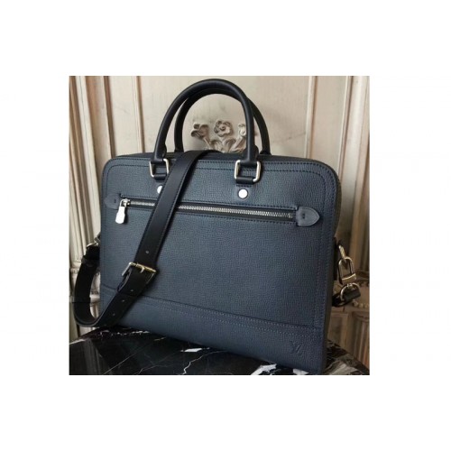 Louis Vuitton M51591 Canyon Briefcase Bag in Blue Utah Leather