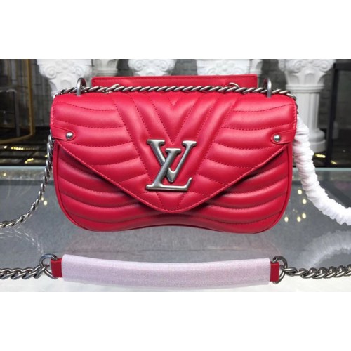 Louis Vuitton M51943 New Wave Chain MM Bags in Red Smooth calf leather