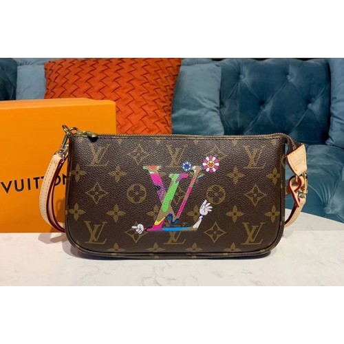 Louis Vuitton M51980 Pochette Accessoires With Sunflower Bags Monogram Canvas