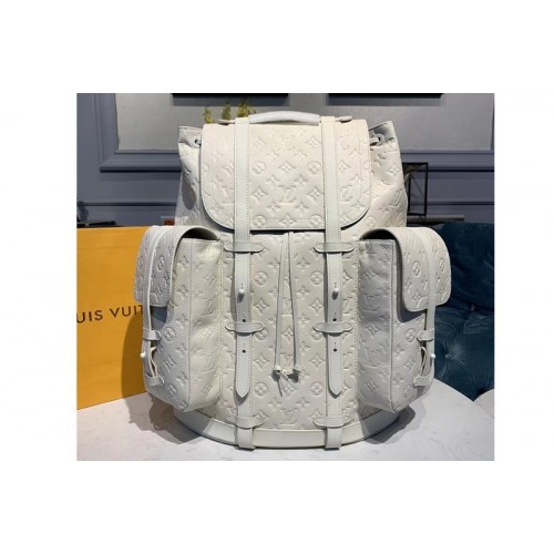 Louis Vuitton M53286 Christopher Backpack GM Bags White Taurillon leather Louis Vuitton M53286 Christopher Backpack GM Bags White Taurillon leather
