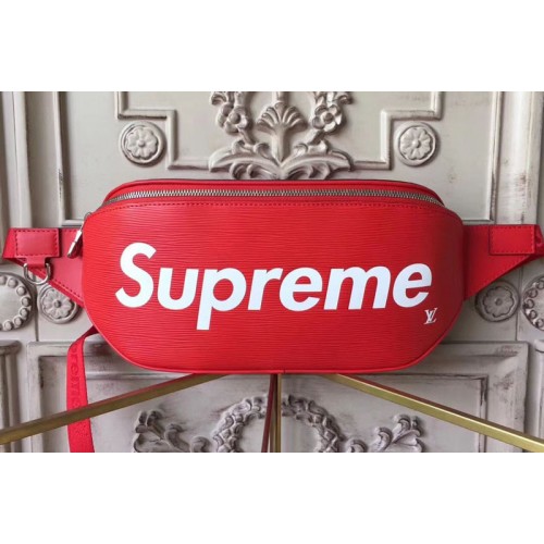 Louis Vuitton M54319 Supreme X Belt Bag in Red Epi Leather
