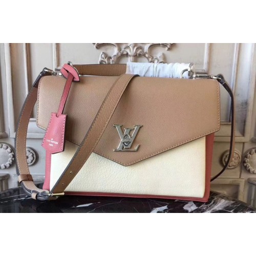 Louis Vuitton M53506 Mylockme Lockme Bag in Vieux Rose Sesame Creme Calf Leather