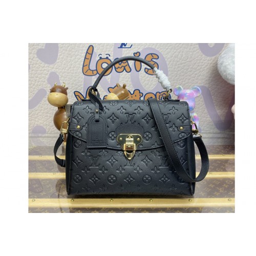 Louis Vuitton M53945 Georges MM Shoulder Bag in Black Monogram Empreinte Leather