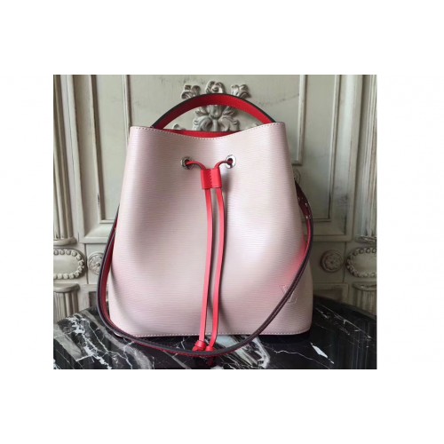 Louis Vuitton M54366 Lockme Bucket Bag in Pink Epi Leather Louis Vuitton M54366 Lockme Bucket Bag in Pink Epi Leather