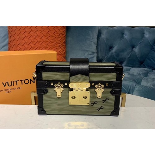 Louis Vuitton M53828 Petite Malle Bags Green Epi Leather