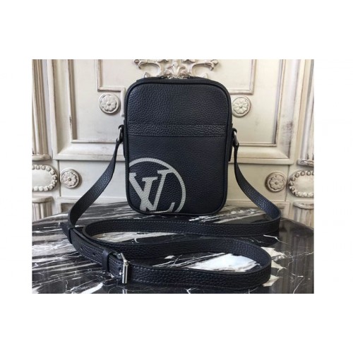 Louis Vuitton M54787 Danube PM Bags in Black Taurillon Leather