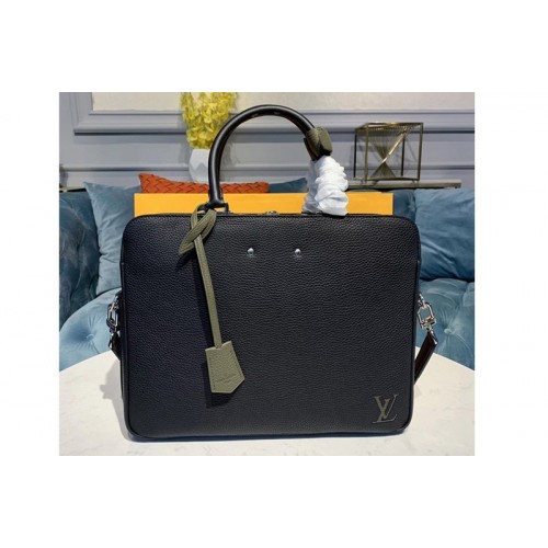Louis Vuitton M55227 Armand Briefcase MM Bags Black Taurillon leather