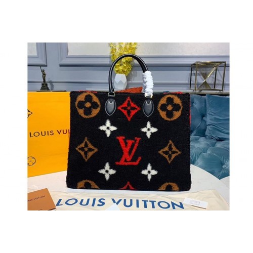 Louis Vuitton M55421 Onthego tote bag Black Monogram Canvas and Velvet