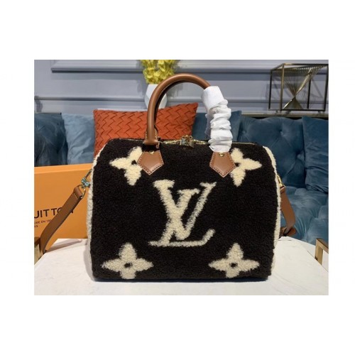 Louis Vuitton M55422 Speedy 25 Bags Brown Monogram Canvas With Woolen