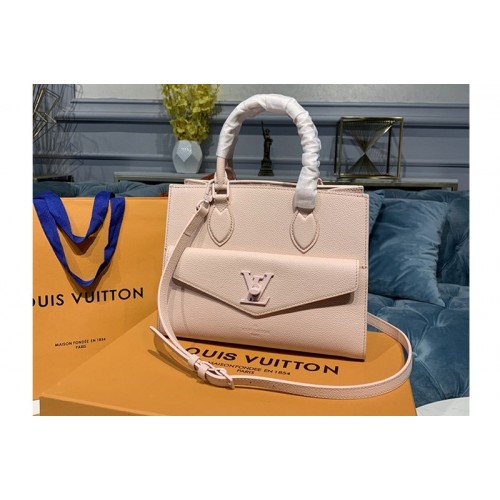 Louis Vuitton M55818 Lockme Monochrome Tote PM Bag Pink soft grained calf Leather Louis Vuitton M55818 Lockme Monochrome Tote PM Bag Pink soft grained calf Leather