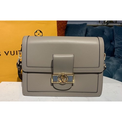 Louis Vuitton M55835 Dauphine MM Bags in Gray Smooth calfskin leather Louis Vuitton M55835 Dauphine MM Bags in Gray Smooth calfskin leather