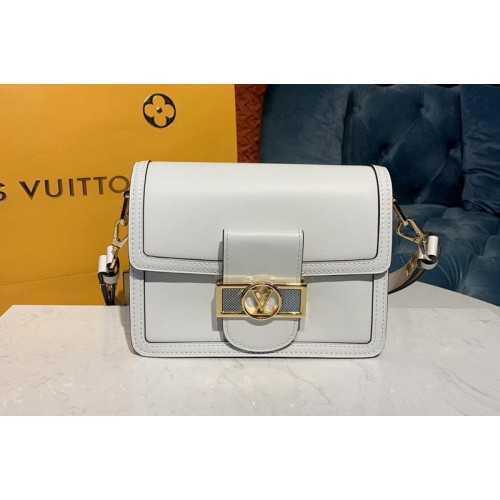Louis Vuitton M55735 Dauphine MM Bags in White Smooth calfskin leather