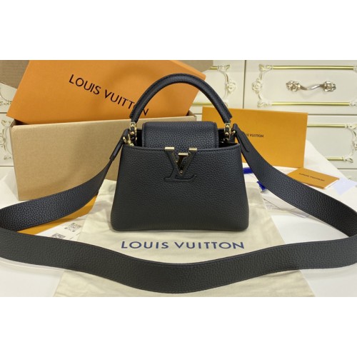 Louis Vuitton M56071 Capucines Mini handbag in Black Taurillon leather
