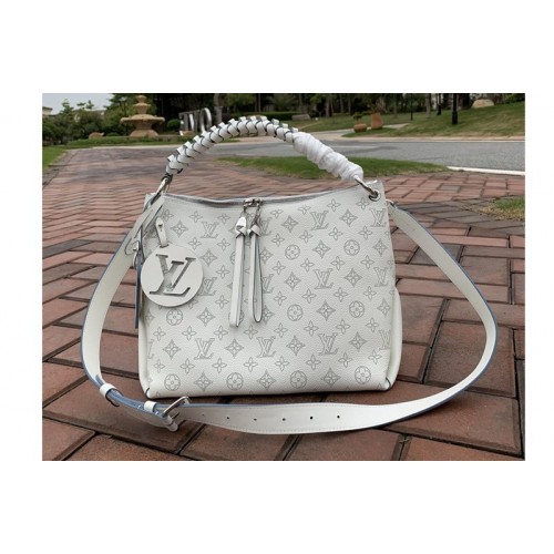Louis Vuitton M56084 Beaubourg Hobo MM bag in White Mahina calf leather Louis Vuitton M56084 Beaubourg Hobo MM bag in White Mahina calf leather