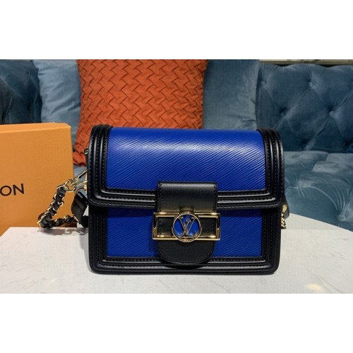 Louis Vuitton M55964 Mini Dauphine Handbags in Blue Epi leather
