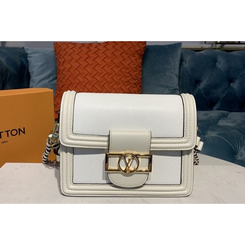 Louis Vuitton M55963 Mini Dauphine Handbags in White Epi leather
