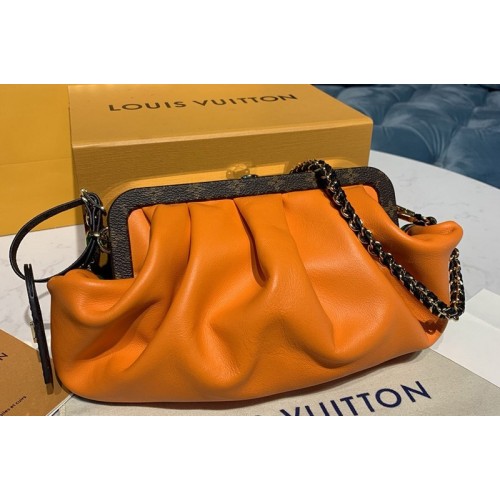 Louis Vuitton M56369 Boursicot EW pouch Bags in Orange Green Calf Leather Louis Vuitton M56369 Boursicot EW pouch Bags in Orange Green Calf Leather