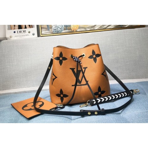 Louis Vuitton M56888 Crafty NeoNoe MM bucket bag in Caramel Embossed grained cowhide leather