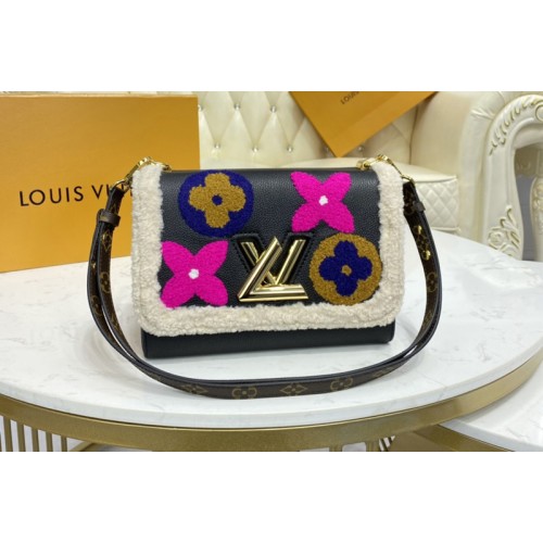 Louis Vuitton M56976 Twist MM chain bag in Black Cowhide Leather Louis Vuitton M56976 Twist MM chain bag in Black Cowhide Leather