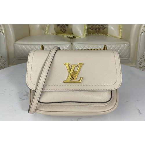 Louis Vuitton M57072 Lockme Chain PM handbag in Griege Grained calf leather