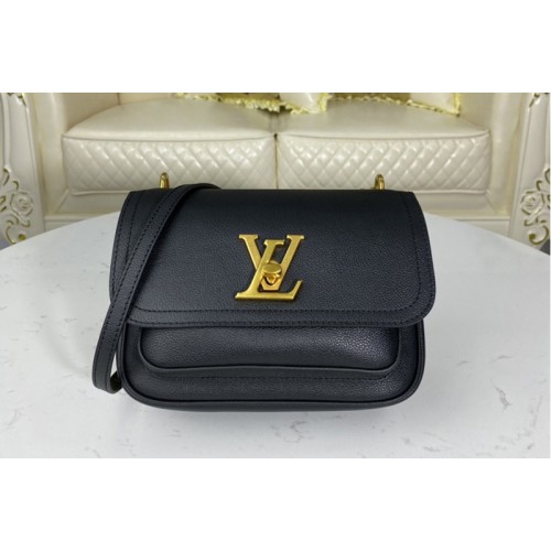 Louis Vuitton M57073 Lockme Chain PM handbag in Black Grained calf leather