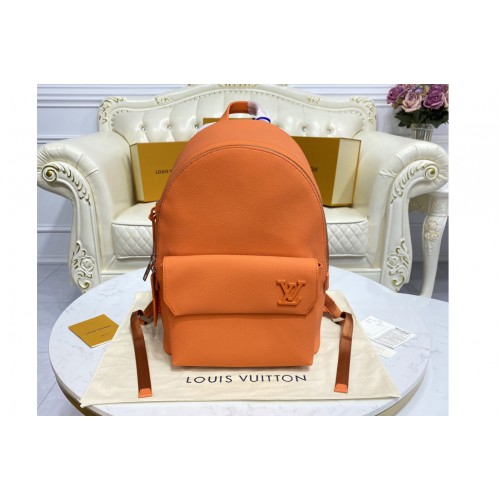 Louis Vuitton M57079 Aerogram Backpack in Orange grained calf leather