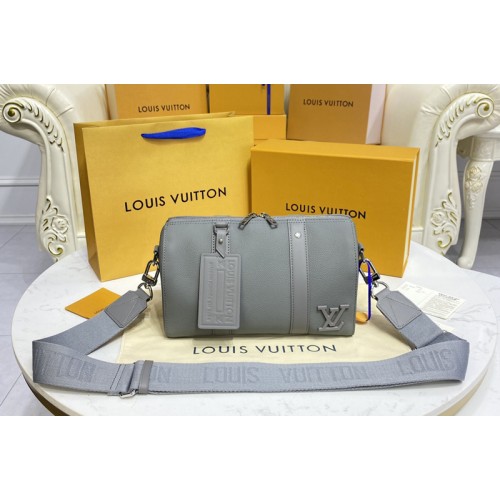 Louis Vuitton M59328 City Keepall Bag in Gray Aerogram cowhide leather Louis Vuitton M59328 City Keepall Bag in Gray Aerogram cowhide leather