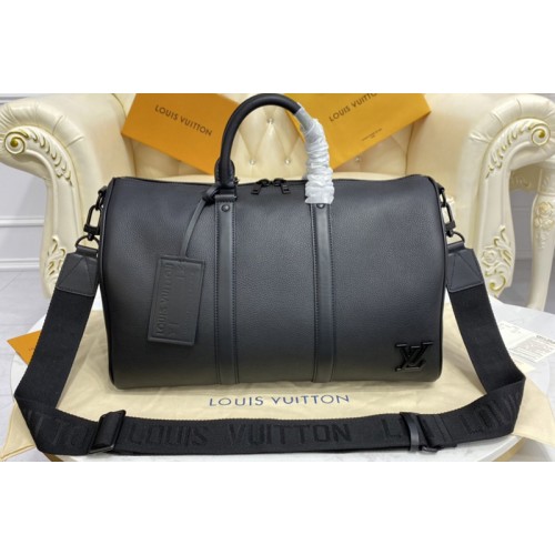 Louis Vuitton M57088 keepall bandouliere 40 Bag in Black cowhide leather