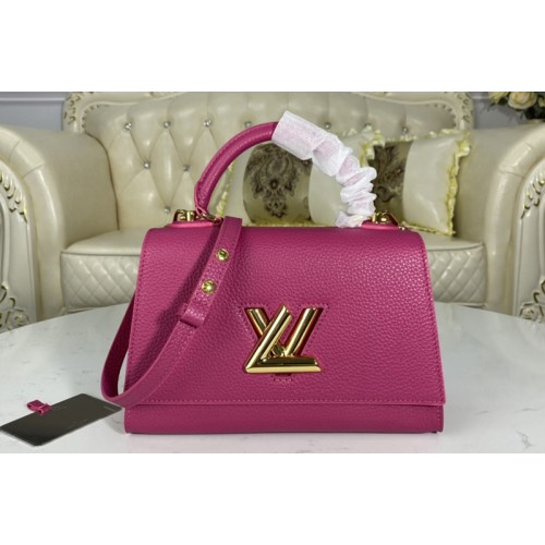 Louis Vuitton M57096 Twist One Handle PM handbag in Orchidee Pink Taurillon leather