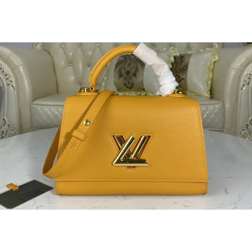 Louis Vuitton M57136 Twist One Handle PM handbag in Saffron Taurillon leather