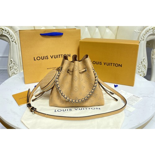Louis Vuitton M57201 Bella bucket bag in Brown Mahina calf leather Louis Vuitton M57201 Bella bucket bag in Brown Mahina calf leather