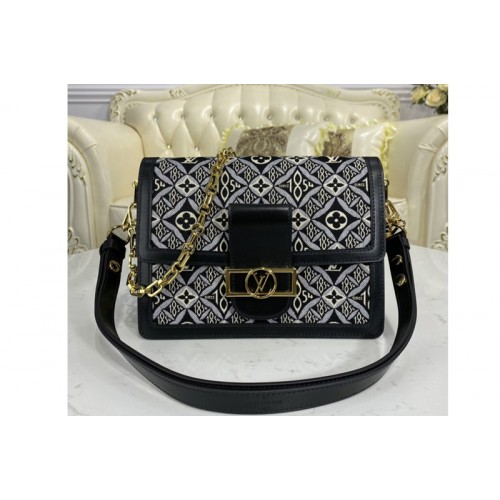 Louis Vuitton M57211 Since 1854 Dauphine MM handbag in Gray Jacquard Since 1854 textile