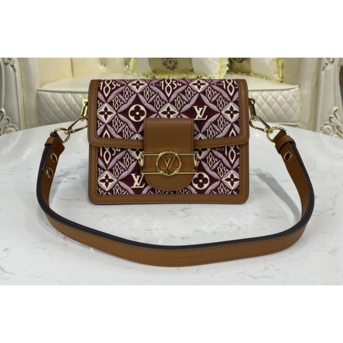 Louis Vuitton M57172 Since 1854 Dauphine Mini handbag in Bordeaux Jacquard Since 1854 textile