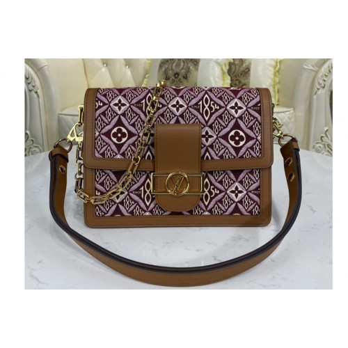 Louis Vuitton M57211 Since 1854 Dauphine MM handbag in Bordeaux Red Jacquard Since 1854 textile