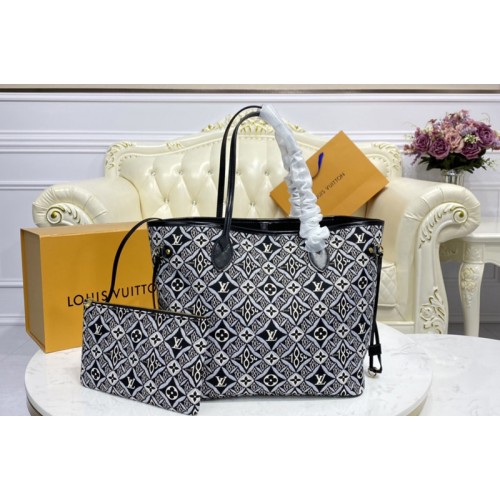 Louis Vuitton M57230 Since 1854 Neverfull MM tote bag in Gray Jacquard Since 1854 textile