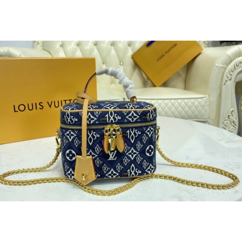 Louis Vuitton M57403 Since 1854 Vanity PM handbag in Blue Jacquard Since 1854 textile