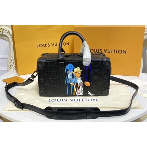 Louis Vuitton M57410 Speedy Soft Trunk bag in Black Taurillon Monogram leather