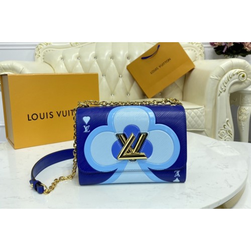 Louis Vuitton M57460 Game On Twist PM chain handbag in Blue Transformed epi leather