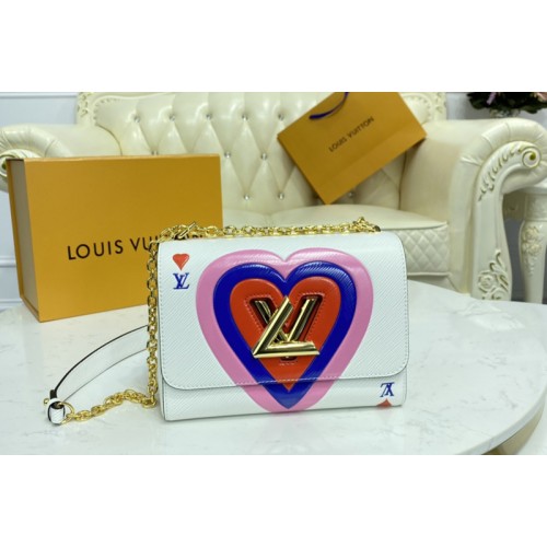 Louis Vuitton M57460 Game On Twist PM chain handbag in White Transformed epi leather