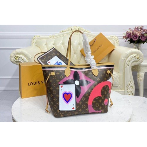 Louis Vuitton M57483 Game On Neverfull MM tote Bag in Game On Monogram canvas