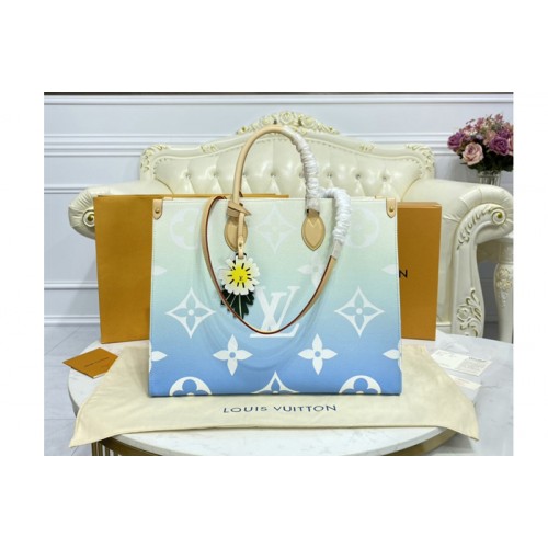 Louis Vuitton M57639 OnTheGo GM tote bag in Blue Monogram Giant coated canvas Louis Vuitton M57639 OnTheGo GM tote bag in Blue Monogram Giant coated canvas