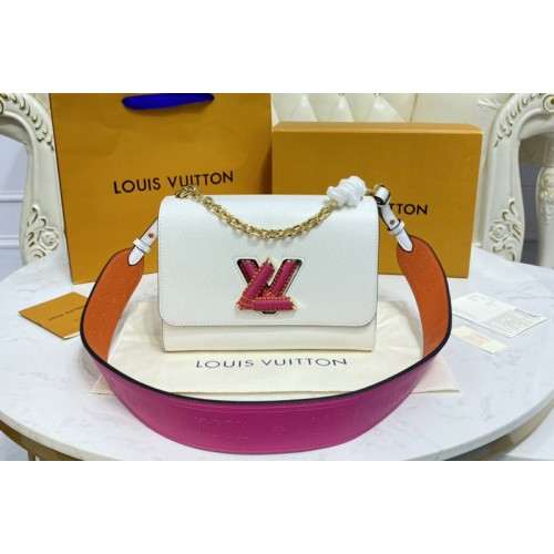 Louis Vuitton M20681 Twist MM handbag in White Epi grained leather